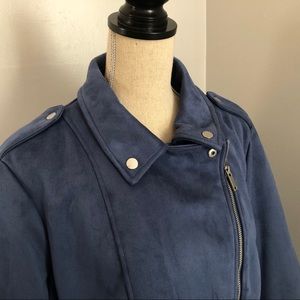 Plus Size Marks & Spencer Faux Suede Moto Jacket